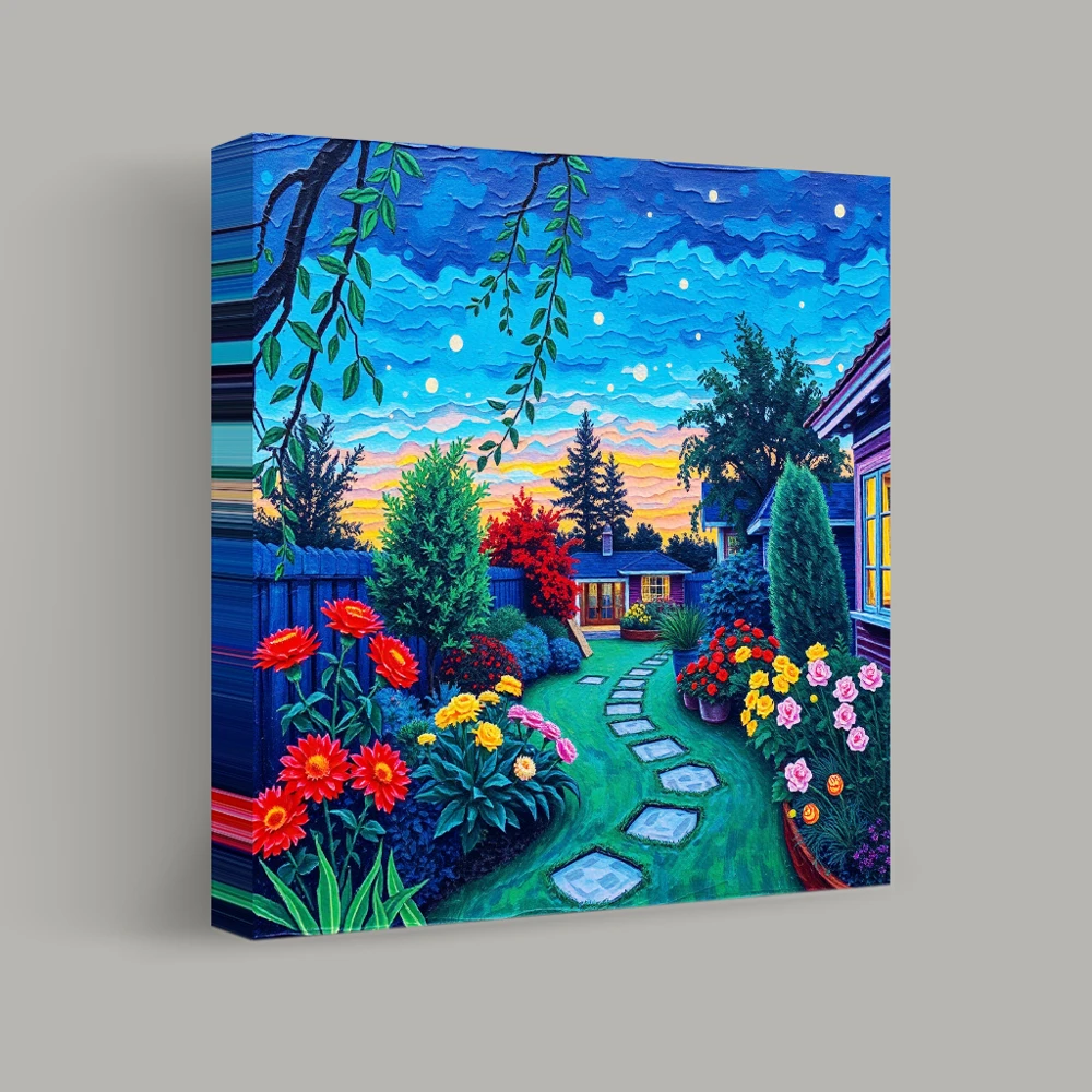 Twilight Garden Serenity — canvas