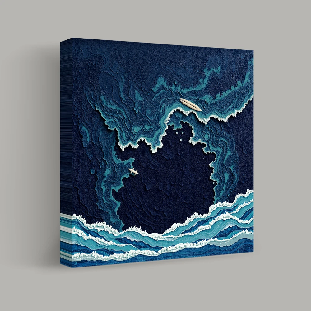 Voyage à travers les abysses — canvas