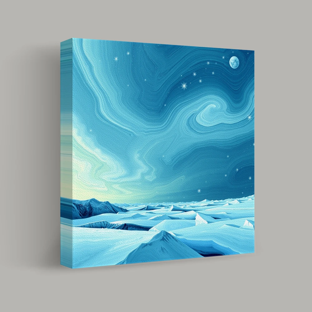 Arctic Dreams Under a Starry Sky — canvas