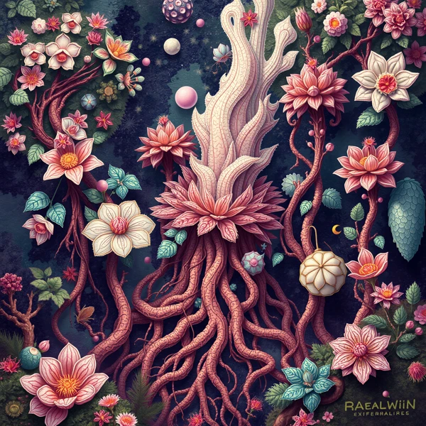 Enchanted Flora of the Cosmic Garden