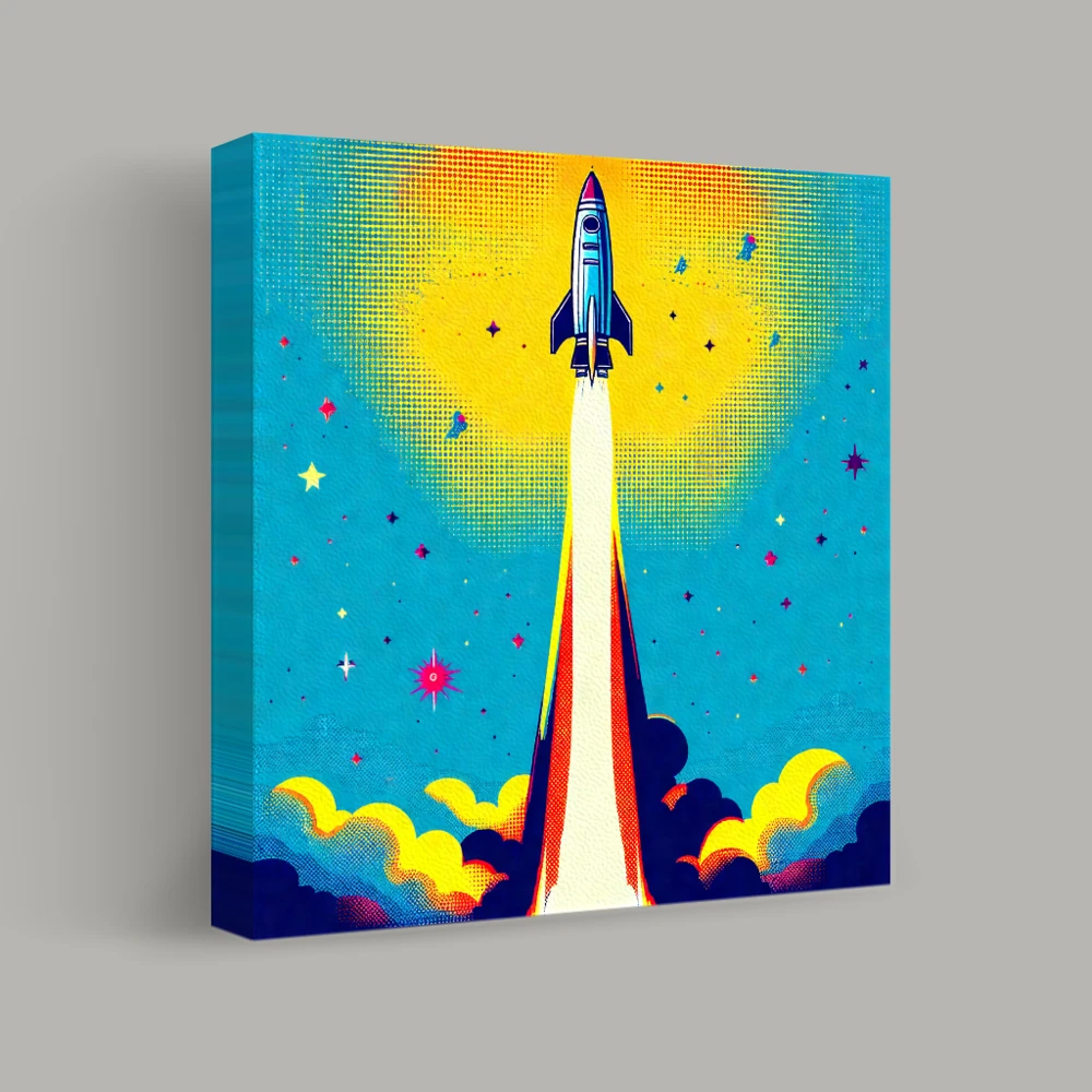 Blast Off to the Cosmos — canvas