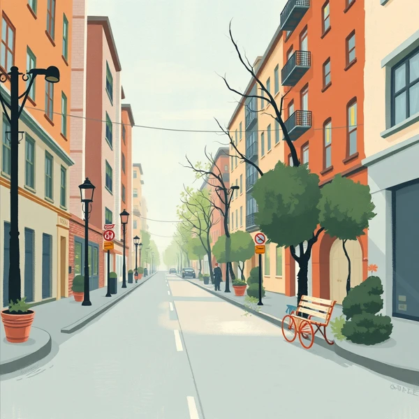 Tranquil Urban Morning