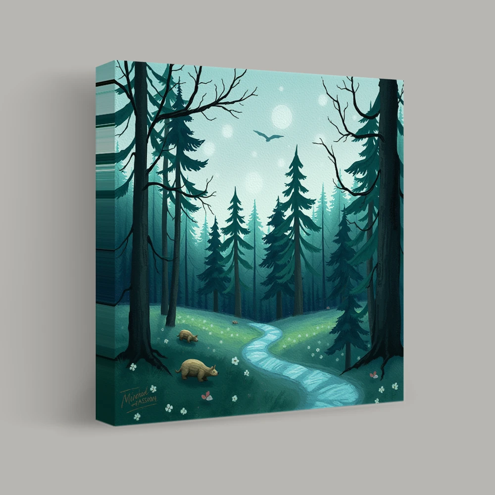 Enchanted Woodland Pathway — canvas