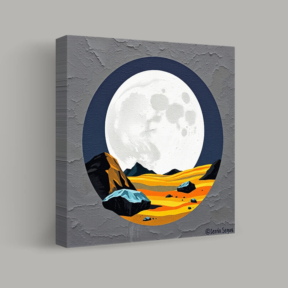 Moonlit Desert Visions — canvas