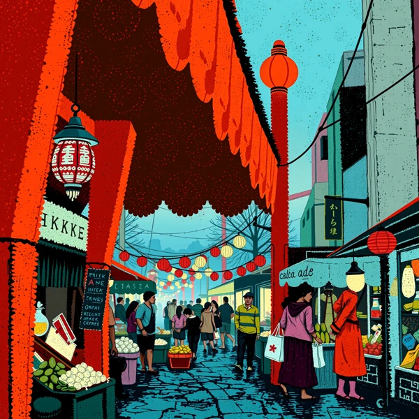 Lantern-Lit Bazaar