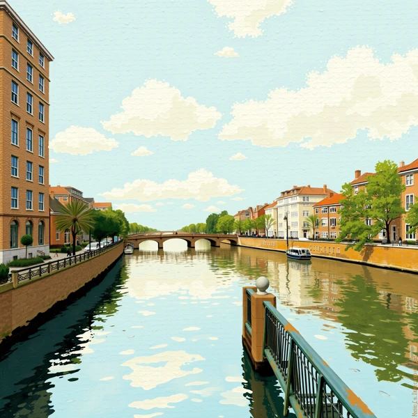 Reflections on a Calm Canal