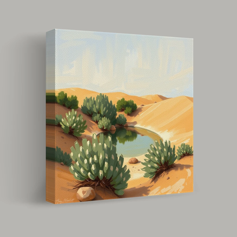 Oasis in the Dunes — canvas