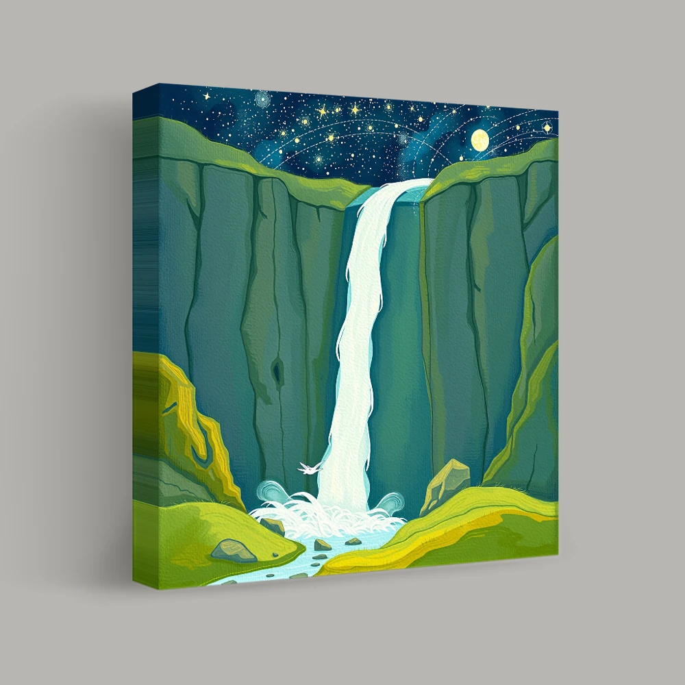 Kaskade unter dem himmlischen Himmel — canvas