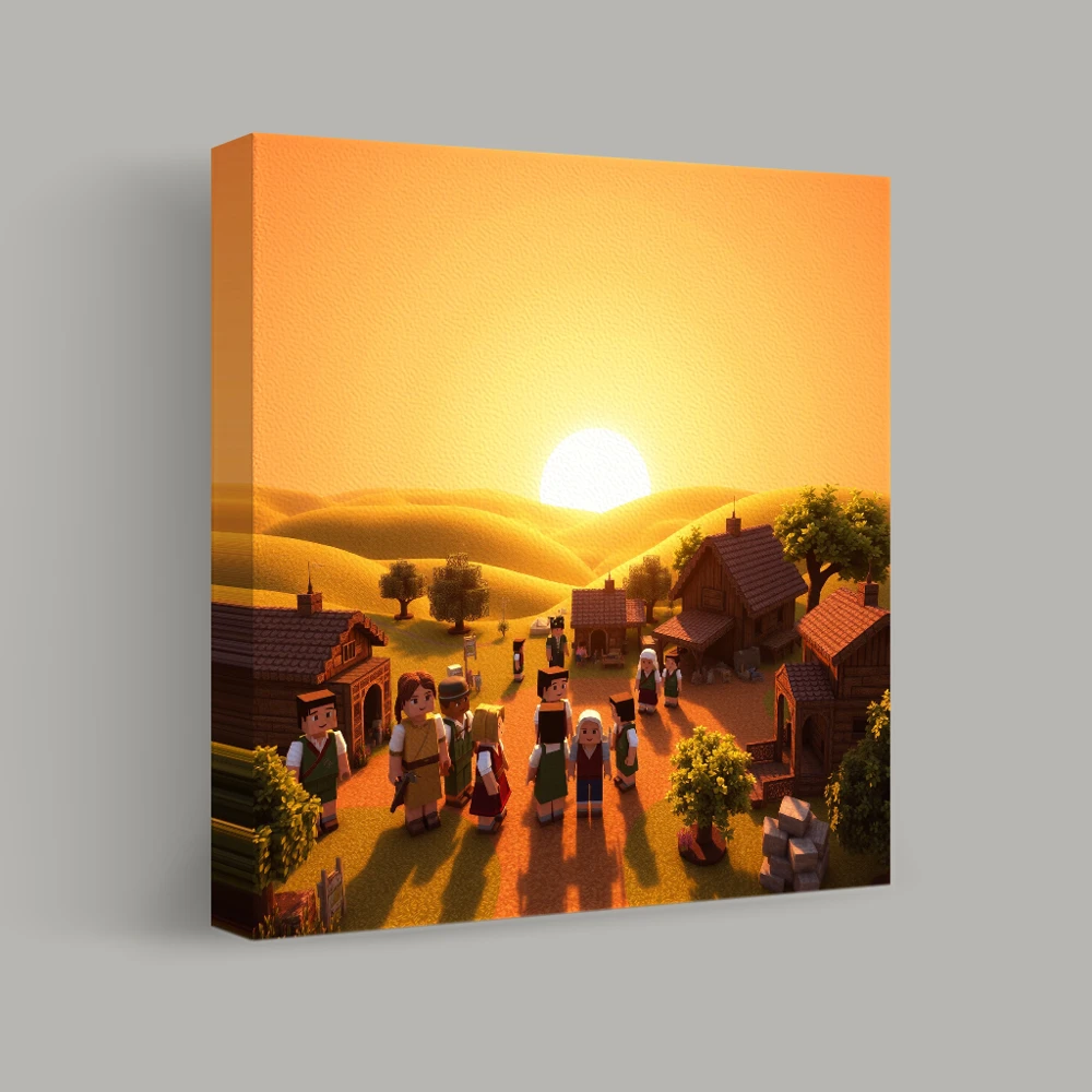 Gathering at Dusk — canvas