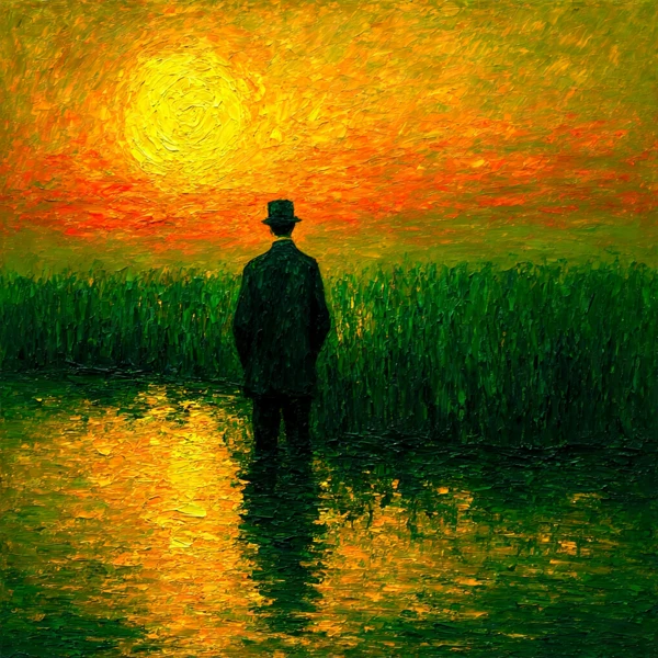 Solitary Reflection at Dusk view 2