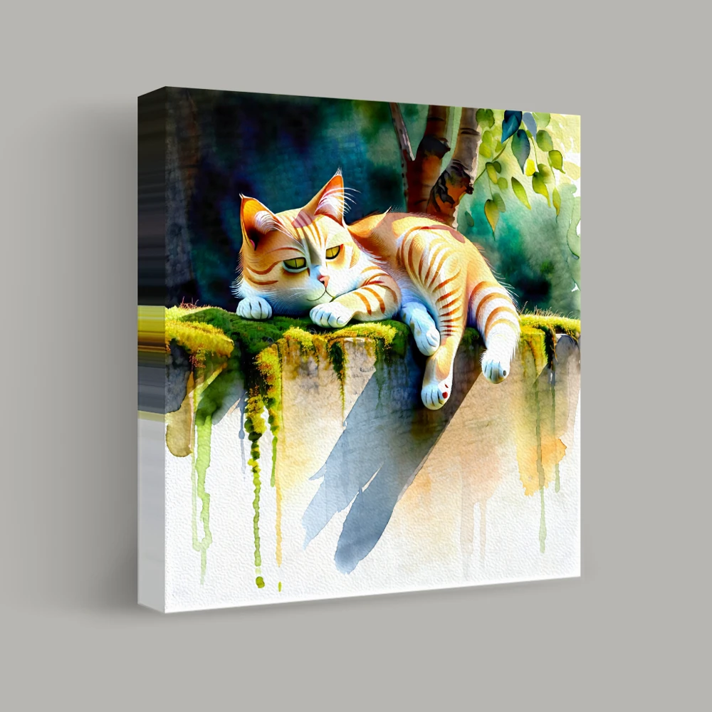 Whiskers and Sunlit Dreams — canvas