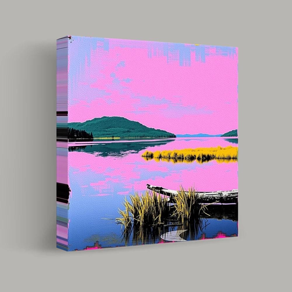 Riflessi di un crepuscolo al neon — canvas