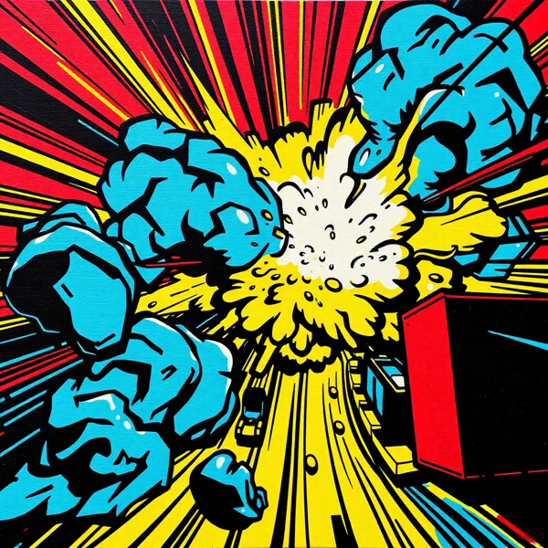 Power Burst in Pop Art