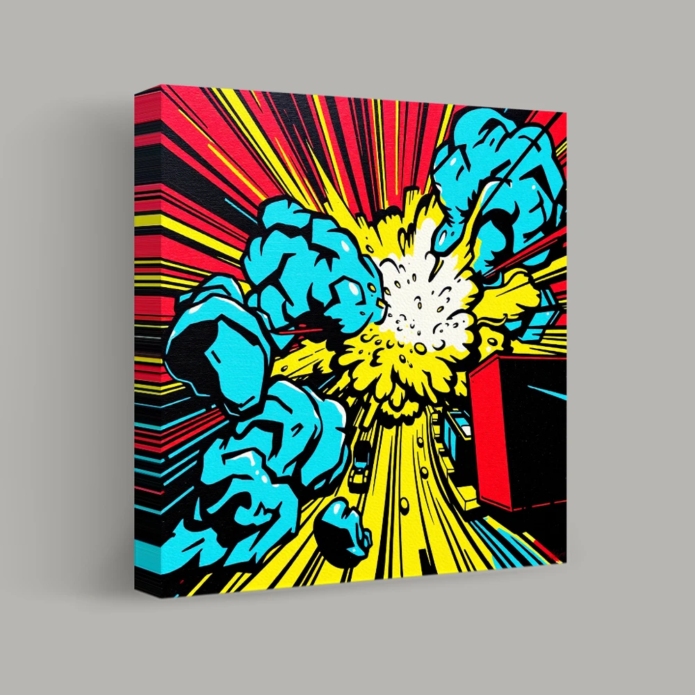 Power Burst in Pop Art — canvas