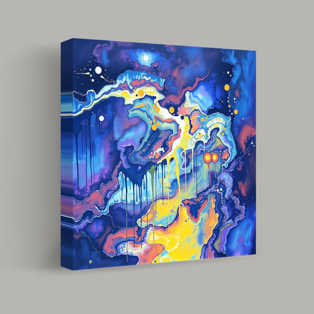 Drifting Through Cosmic Currents — canvas