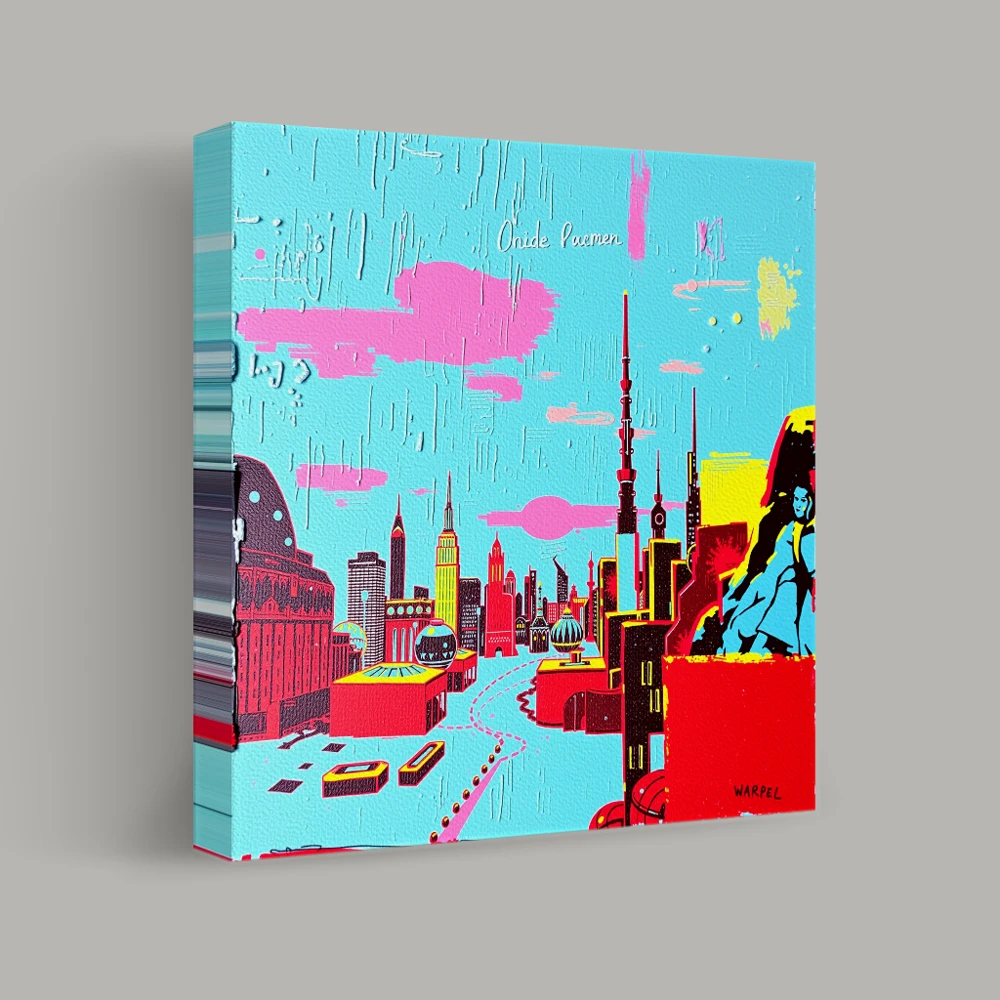 Neon Skyline Reverie — canvas