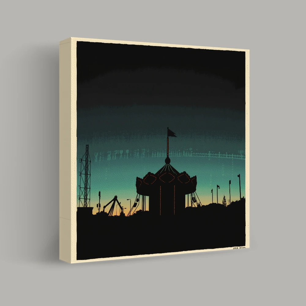 Twilight Carnival Stillness — canvas