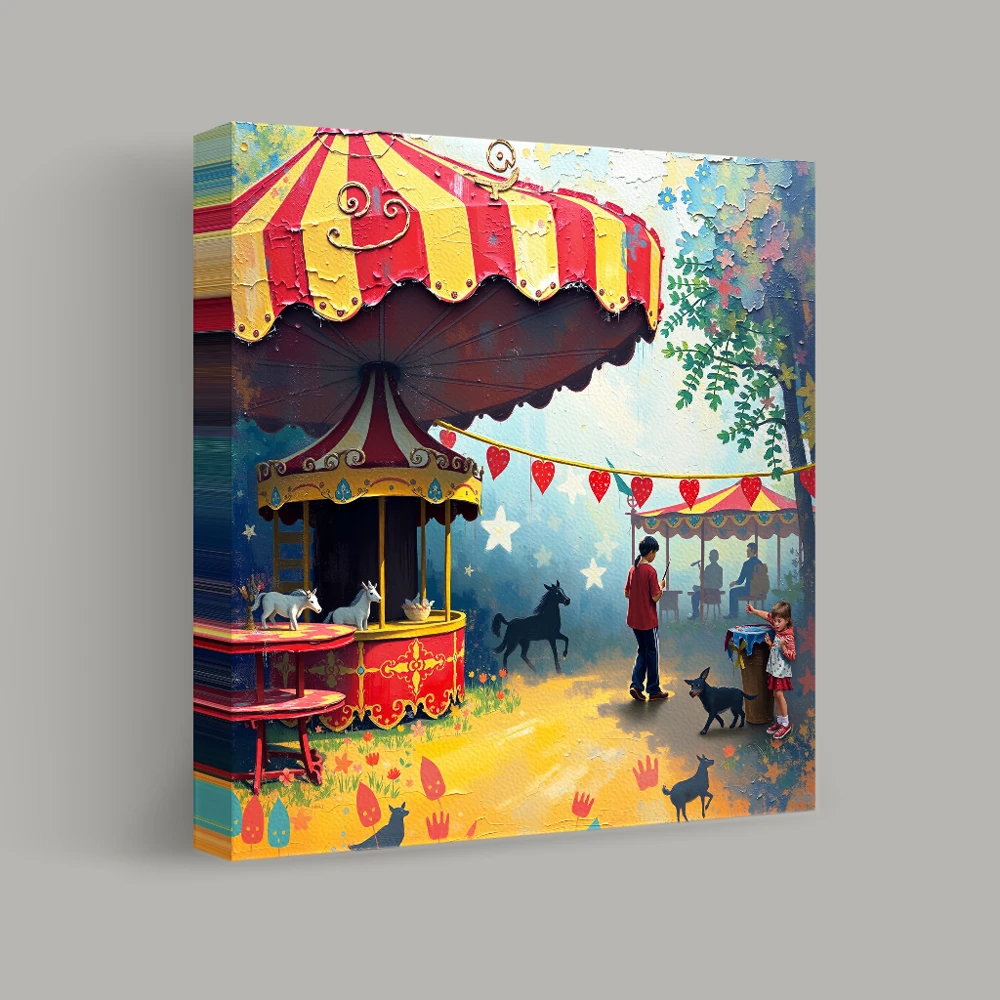 Whimsical Carnival Daydream — canvas