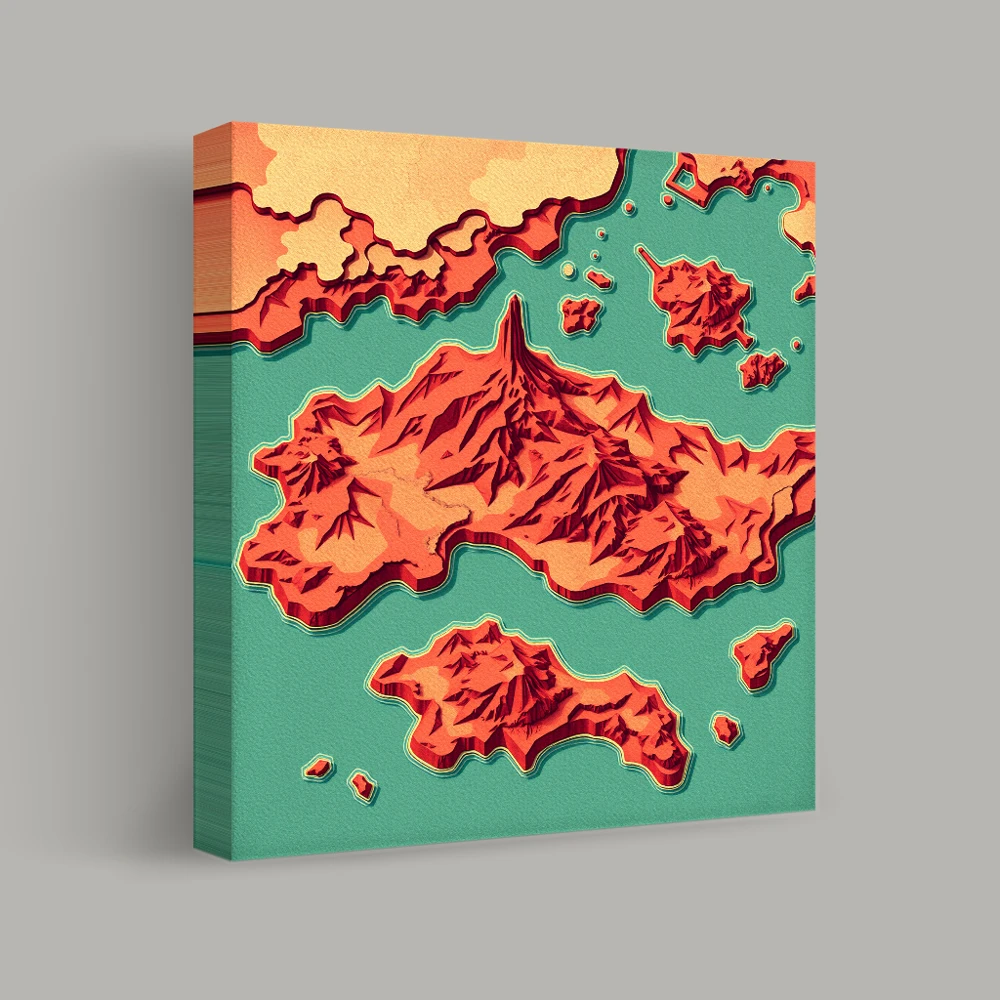 Cartographic Contrasts — canvas