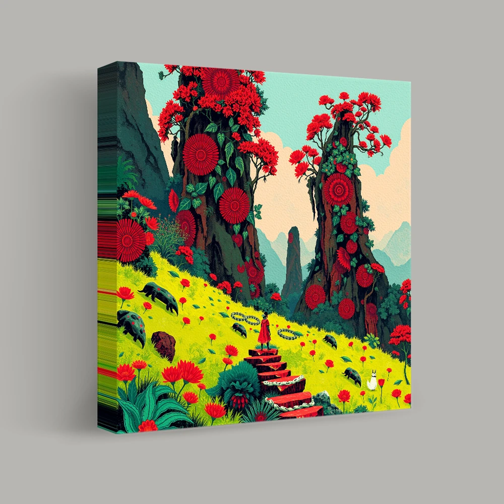 Journey through the Vermillion Valley — canvas