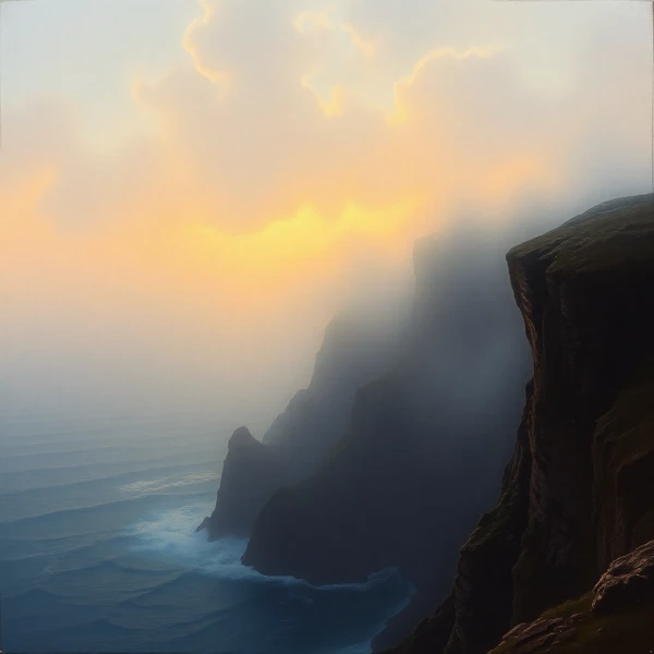 Misty Cliffs of Dawn