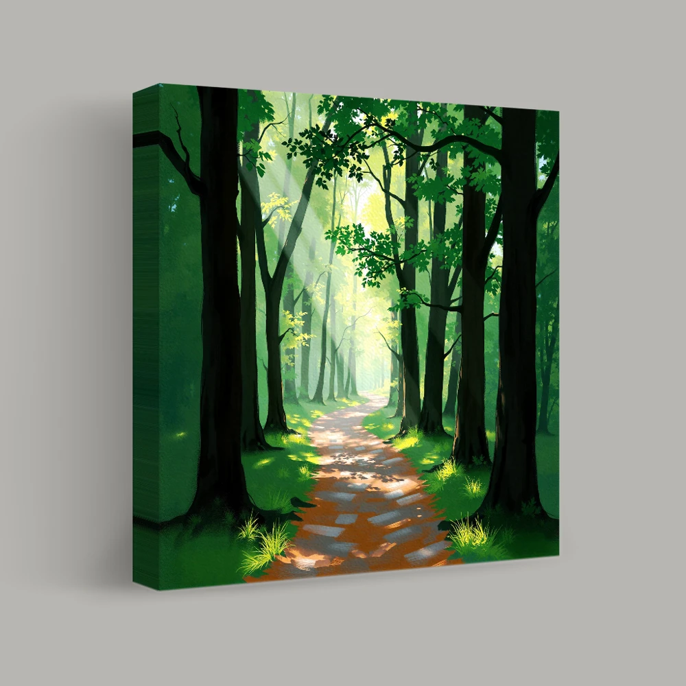Pathway through Enchanted Woods — canvas