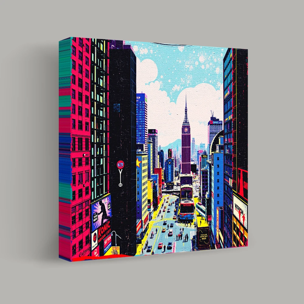 Urban Symphony in Color — canvas