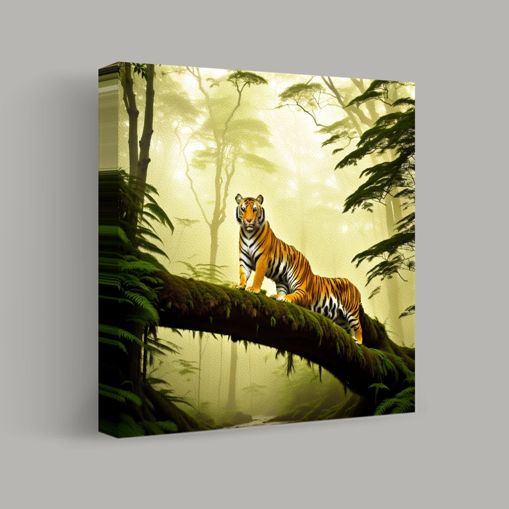 Gardien de la jungle silencieuse — canvas