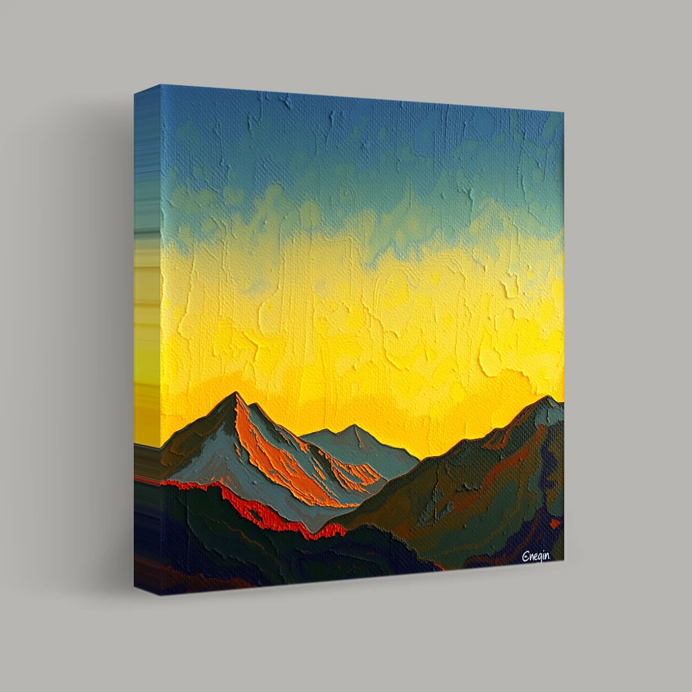 Sunset Over the Peaks — canvas