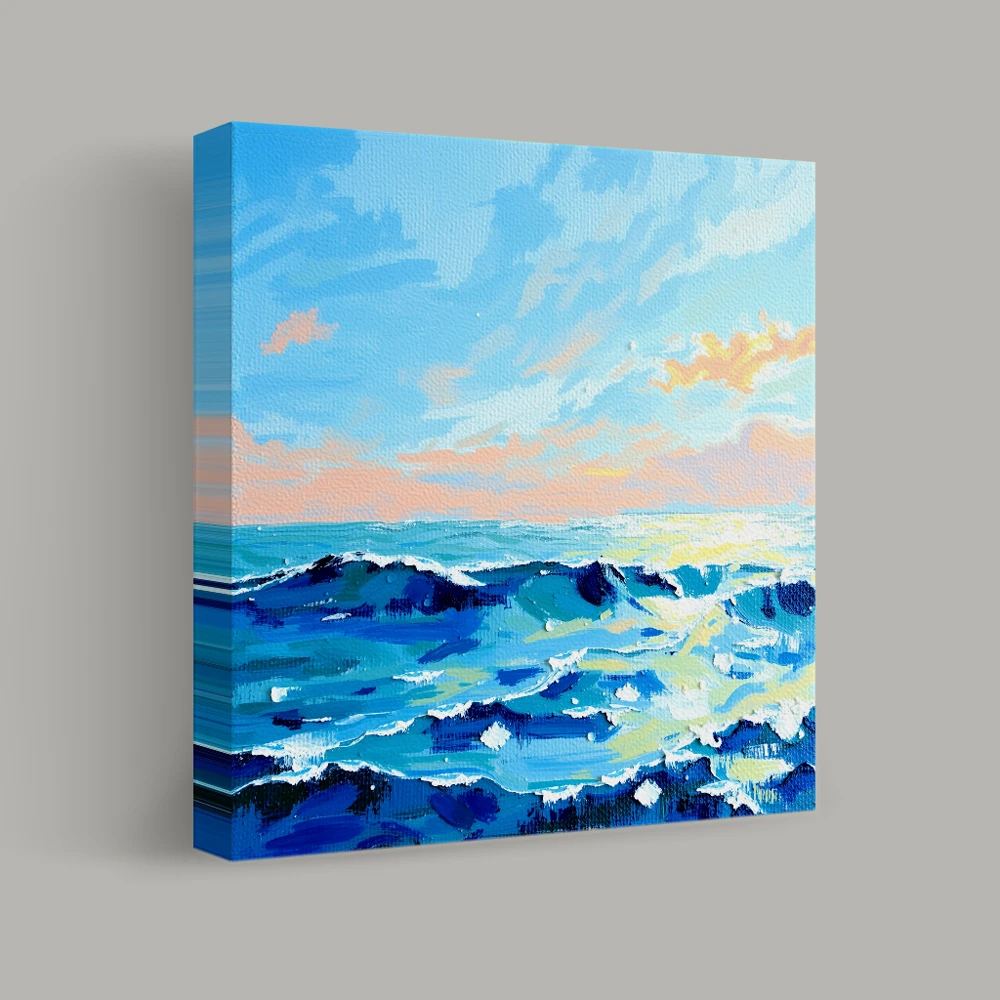 Brushstrokes of the Ocean Dawn — canvas