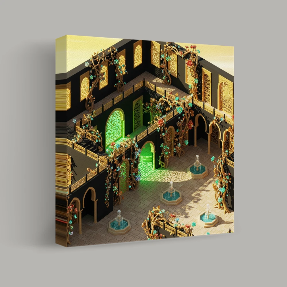 Courtyard Whispers — canvas