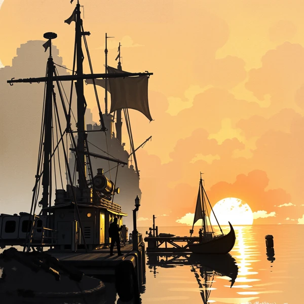 Harbor at Sunset