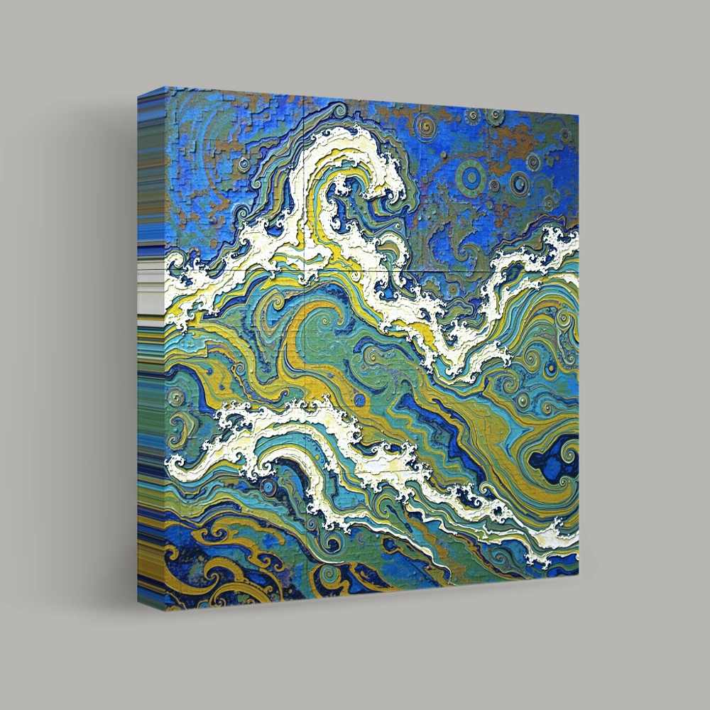 Swirling Ocean Waves — canvas