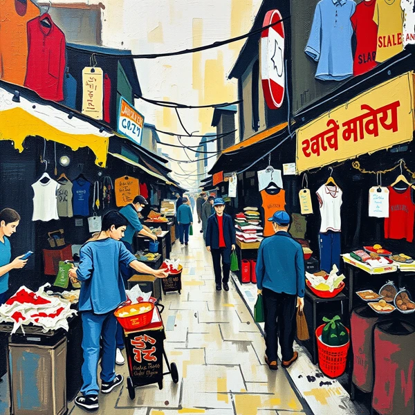 Lively Tapestry of the Bazaar