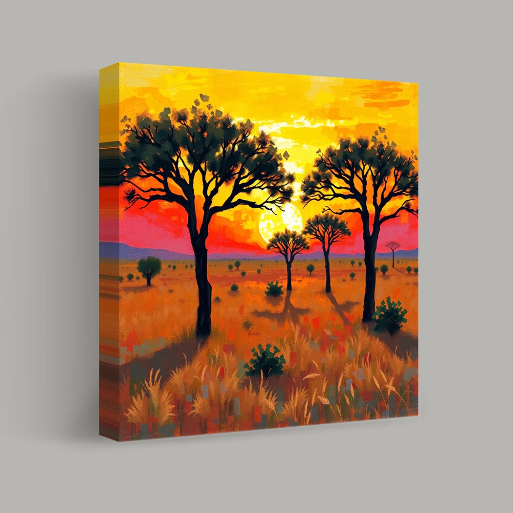 Sunset Over the Savannah — canvas