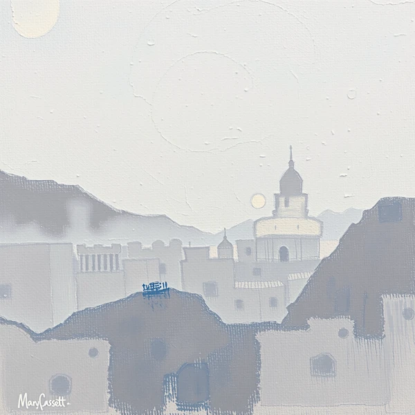 Cityscape in Misty Hues