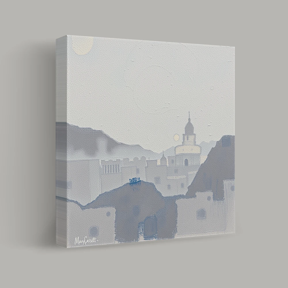 Cityscape in Misty Hues — canvas