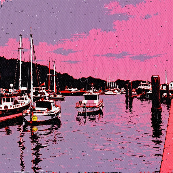 Harbor in Hues of Pink