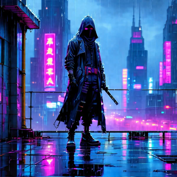 Shadow in the Neon Rain