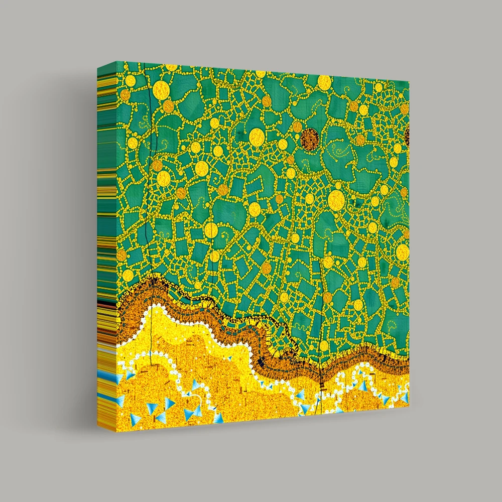Tapestry of Geometric Whimsy — canvas