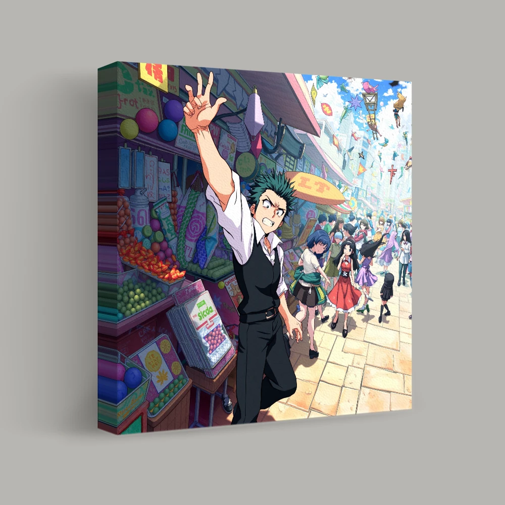 Market Day Dynamics — canvas