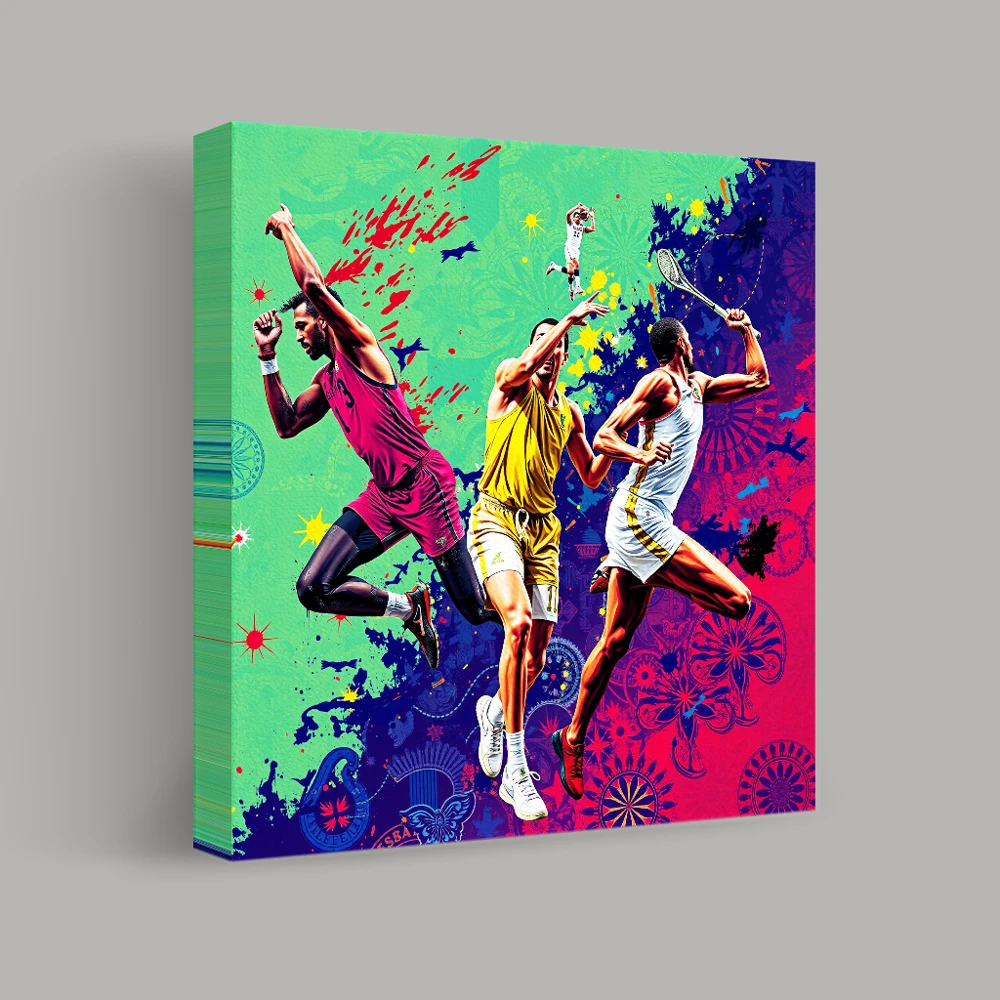 Vibrant Spirit of Competition — canvas