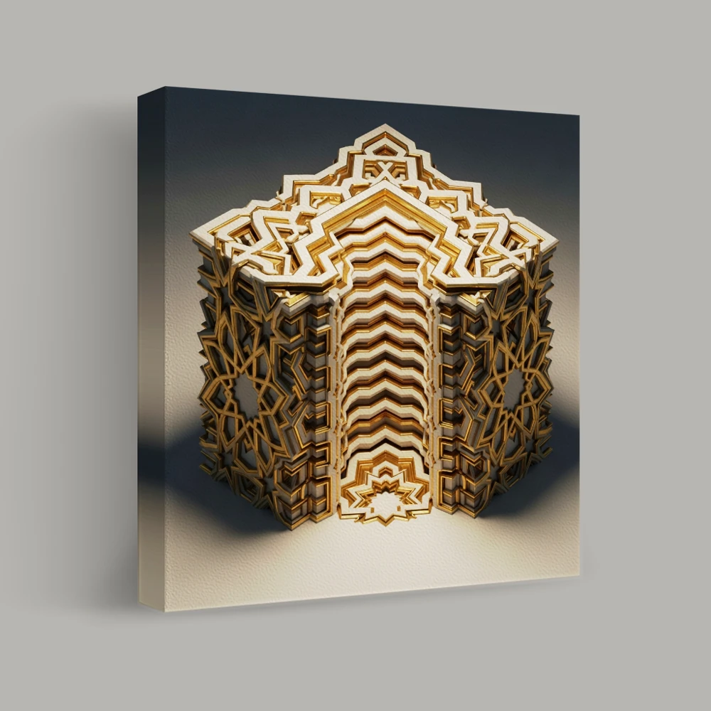 Geometric Sanctum — canvas