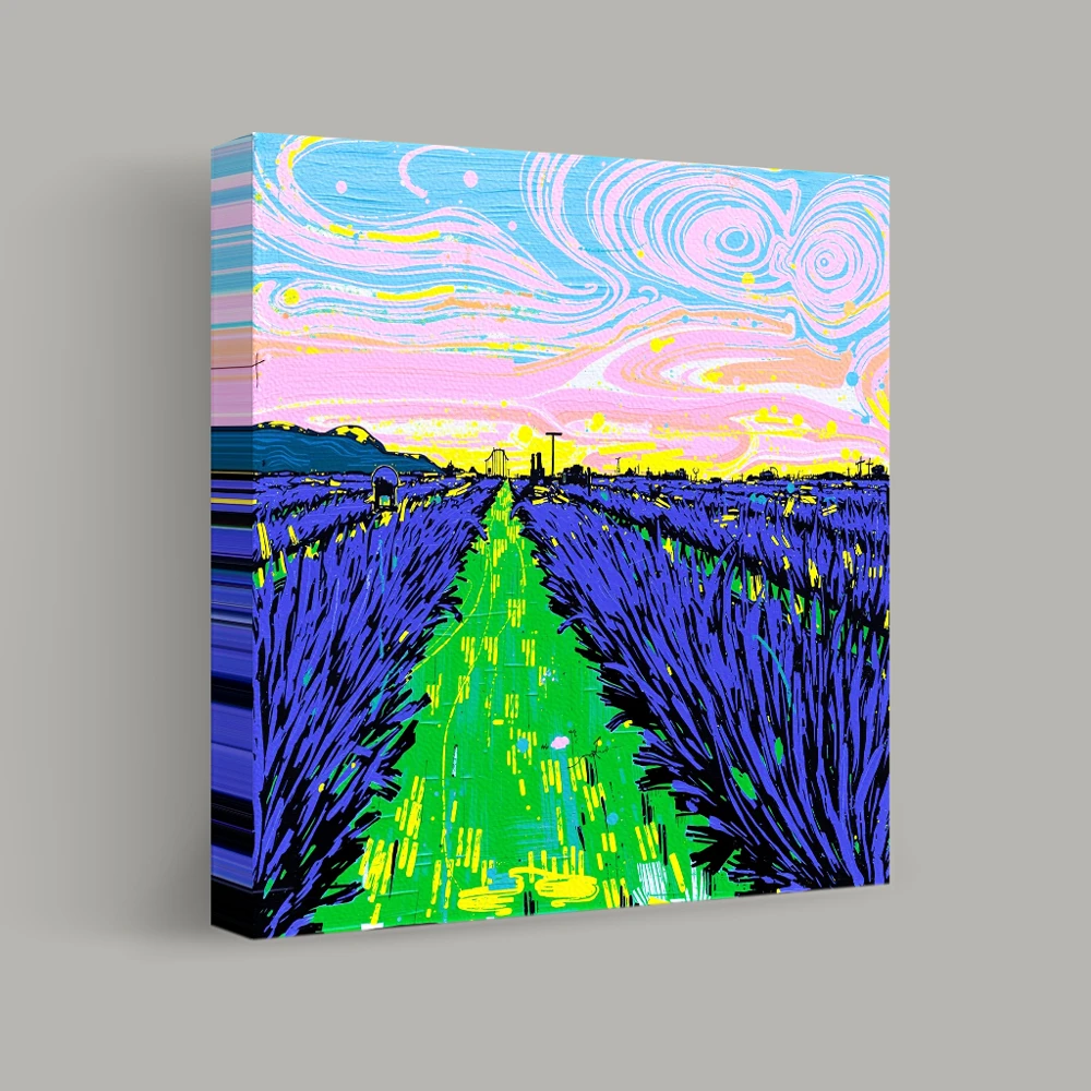 Fields of Vibrant Serenity — canvas