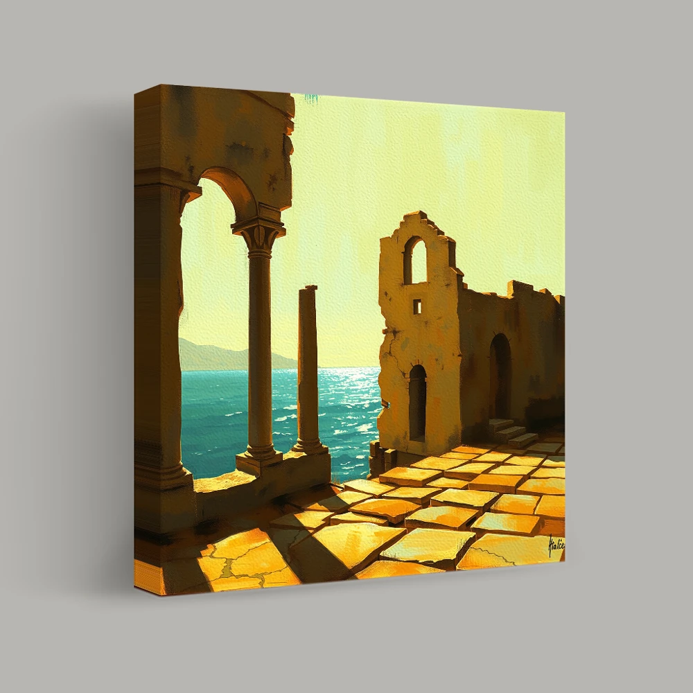 Ruins by the Sea — canvas