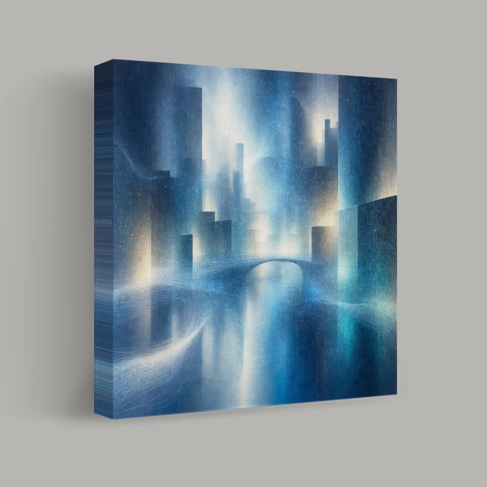 Whispers of the Misty Metropolis — canvas