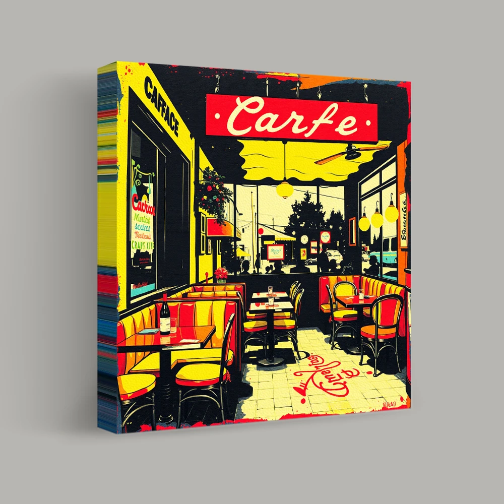 Retro Diner Delight — canvas