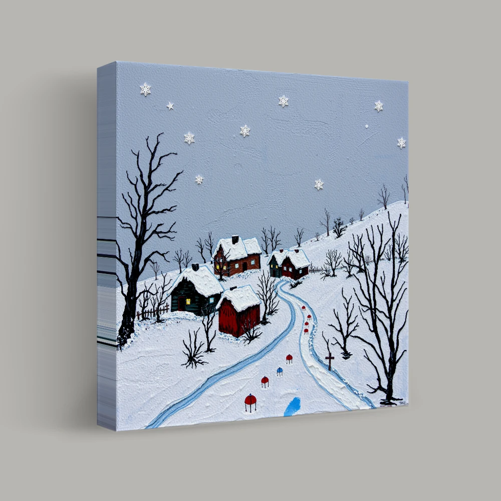 Winter's Silent Path — canvas