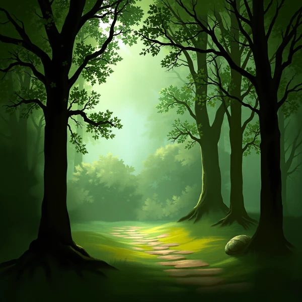 Pathway Through the Enchanted Grove