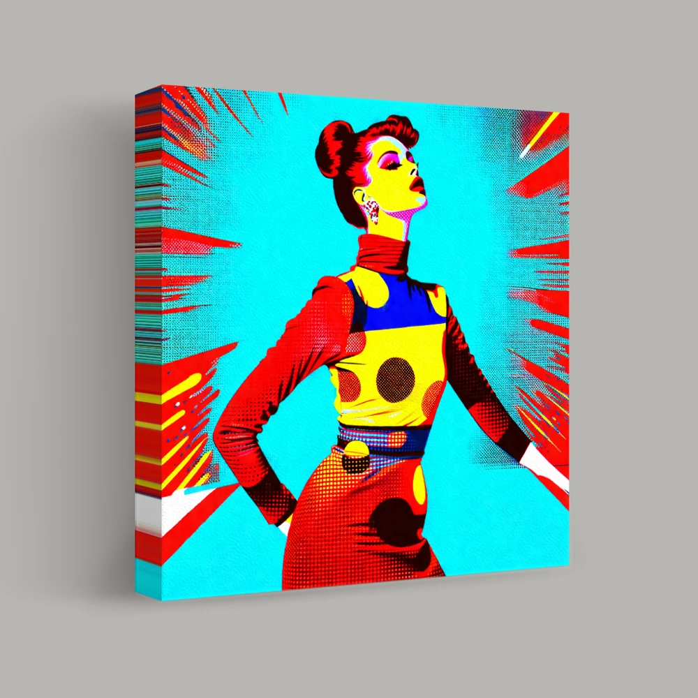 Vibrant Pop Art Diva — canvas